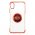  УЦ Чехол силиконовый с кольцом для iPhone X/XS красный (ПУ) 