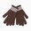  Перчатки одинарные детские, цвет коричневый, размер 16 (9-12 лет) (9155958) 