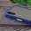  Чехол силиконовый с полупрозрачной матовой задней крышкой для Samsung A01 синий 