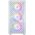  Корпус 1STPLAYER Trilobite T5 White (T5-WH-4F1-W)/mATX, TG/4x120mm LED fans inc. 