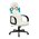  Кресло Zombie Runner White искусств. кожа белый/голубой 