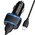  АЗУ Borofone BZ14 Max ambient light 5V/2,4A 2USB + Lightning cable, black 