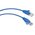  Патч-корд Cabeus (PC-UTP-RJ45-Cat.5e-0.5m-BL) U/UTP, категория 5е, 2xRJ45/8p8c, неэкранированный, синий, PVC, 0.5м 