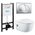  Унитаз подвесной с инсталляцией Roca Meridian Pack 893104110 с клавишей и сиденьем 