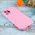  Чехол накладка силикон для iPhone 12 Pro Max цветные углы и кнопки (012423) розовый 