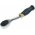  Ключ трещотка ROCKFORCE RF-802222 (17875) реверсивная усиленная изогнутая с резиновой ручкой 1/4 