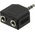  Адаптер аудио Ningbo JAAA095-B 2xJack 3.5 (f)/Jack 3.5 (m) черный 