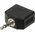  Адаптер аудио Ningbo JAAA095-B 2xJack 3.5 (f)/Jack 3.5 (m) черный 