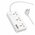  Переходник сетевой Hoco AC8A Storm 3-position socket (PD30W/1C3A) (EU) (белый) 