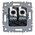  Розетка компьютерная IEK Brite BR-K20-1-K01 двойная кат.5e RJ45 рк10-2-брб белый 