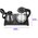  Чайный набор Kitfort КТ-6180 2л. черный (корпус стекло) 