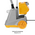  Отпариватель напольный Kitfort КТ-9157 серый/оранжевый 