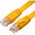  Патч-корд Greenconnect GCR Prof GCR-53034 плоский прямой 0.3m, UTP медь кат.6, желтый 