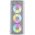  Корпус Powercase CMRMW-L4 Rhombus X4 White, Tempered Glass, Mesh, 4x 120mm 5-color LED fan, белый, ATX (CMRMW-L4) 