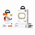  Наушники bluetooth HOCO DES08 Original series TWS, white 
