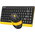  Клавиатура + мышь A4Tech Fstyler (FG1110 BUMBLEBEE) клав черный/желтый мышь черный/желтый USB беспроводная 