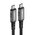  Дата-кабель ACEFAST C1-09 USB-C to USB-C audio/video transmission full-featured - Black-Gray 