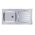  Мойка ALVEUS Basic 80 NAT-60 860X435 1008844 нерж.сталь с сифоном 1071237 