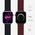  Силиконовый ремешок LYAMBDA Acrux DSJ-30-40-BW для Apple Watch 38/40/41mm Black/Wine red 