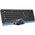  Комплект клавиатура и мышь A4Tech Fstyler FGS1035Q черный/синий USB беспроводная Multimedia 