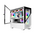  Корпус 1STPLAYER DK D7 White (D7-WH-3F1-W) / mATX / 3x120mm LED fans 