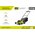  Газонокосилка бесщеточная Ryobi RLM36X41H60PG 