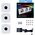  Комплект вентиляторов (3шт.) Lian Li Uni Fan TL LCD 120 Reverse White /12RTLLCD3W/ (G99.12RTLLCD3W.R0) 120x125x28мм (1.6” LCD, 200-1900об/мин, 31dBa) 