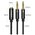  Кабель UGREEN AV140 20898 3.5mm Female to 2 Male Audio Cable ABS Case Black 