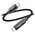  Дата-кабель HOCO U125 Benefit 100W charging data cable with display Type-C + Type-C черный 