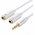  Кабель UGREEN AV141 10789 3.5mm male to 2 Female Audio Cable ABS Case White 