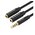  Переходник-разветвитель Vention BBCBY гибкий Jack 3.5mm M 4 pin/Jack 3.5mm F x 2 0.3м 