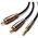  Кабель UGREEN AV170 80847 3.5mm Male to 2*RCA Copper Case Braided Aux Cable 2m Black/Dark Copper 