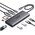  Кабель UGREEN CM639 (15534) Revodok Pro 10-in-1 8K 30Hz 2*HDMI with PD Converter Gray 