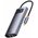  Адаптер Baseus WKWG070113 Metal Gleam Series 4-in-1 Multifunctional Type-C HUB Docking Station Gray Type-C to USB3.0*3+RJ45*1 