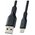  Кабель для iPhone PERFEO I4318 USB-8 PIN Lightning силикон, черный, 1м 