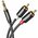  Кабель UGREEN AV116 10584 3.5mm Male to 2RCA Male Cable 2m Black 