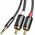  Кабель UGREEN AV116 10584 3.5mm Male to 2RCA Male Cable 2m Black 