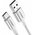  Кабель UGREEN US288 60130 USB-A 2.0 to USB-C Cable Nickel Plating Aluminum Braid 0.5m White 