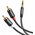  Кабель UGREEN AV116 10584 3.5mm Male to 2RCA Male Cable 2m Black 