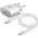  СЗУ BORASCO Power Delivery, 20W + Дата-кабель Type-C - Type-C, 3А, 1м, белое 