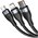  Кабель Baseus Flash Ⅱ(CASS030201) One-for-three Fast Charging Type-C to M+L+C 100W 1.5m Black 