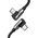  Кабель UGREEN US335 70696 Angled USB-C M/M Cable Aluminium Shell with Braided 1m Black 