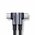  Кабель UGREEN US335 70696 Angled USB-C M/M Cable Aluminium Shell with Braided 1m Black 