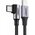  Кабель UGREEN US255 50122 USB-C 2.0 Male to Angled 90° USB-C 2.0 Male 3A Data Cablel 0.5m Gray Black 