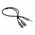  Кабель UGREEN AV123 10532 3.5mm Aux Stereo Audio Splitter Cable with Braid 20cm Black 