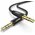  Кабель UGREEN AV112 50363 3.5mm Male to 3.5mm Male Cable Gold Plated Metal Case with Braid 2m Black 