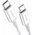  Кабель UGREEN US264 (60517) USB-C 2.0 Male To USB-C 2.0 Male 3A Data Cable 0.5m White 