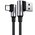  Кабель UGREEN US176 (20855) Right Angle USB-A to USB-C Cable 0.5m Black 