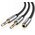  Кабель UGREEN AV140 20899 Dual 3.5mm Male To 3.5mm Female Audio Cable Aluminum Case Black 