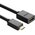  Кабель UGREEN 20137 Mini HDMI Male to HDMI Female Adapter Cable 22cm Black 